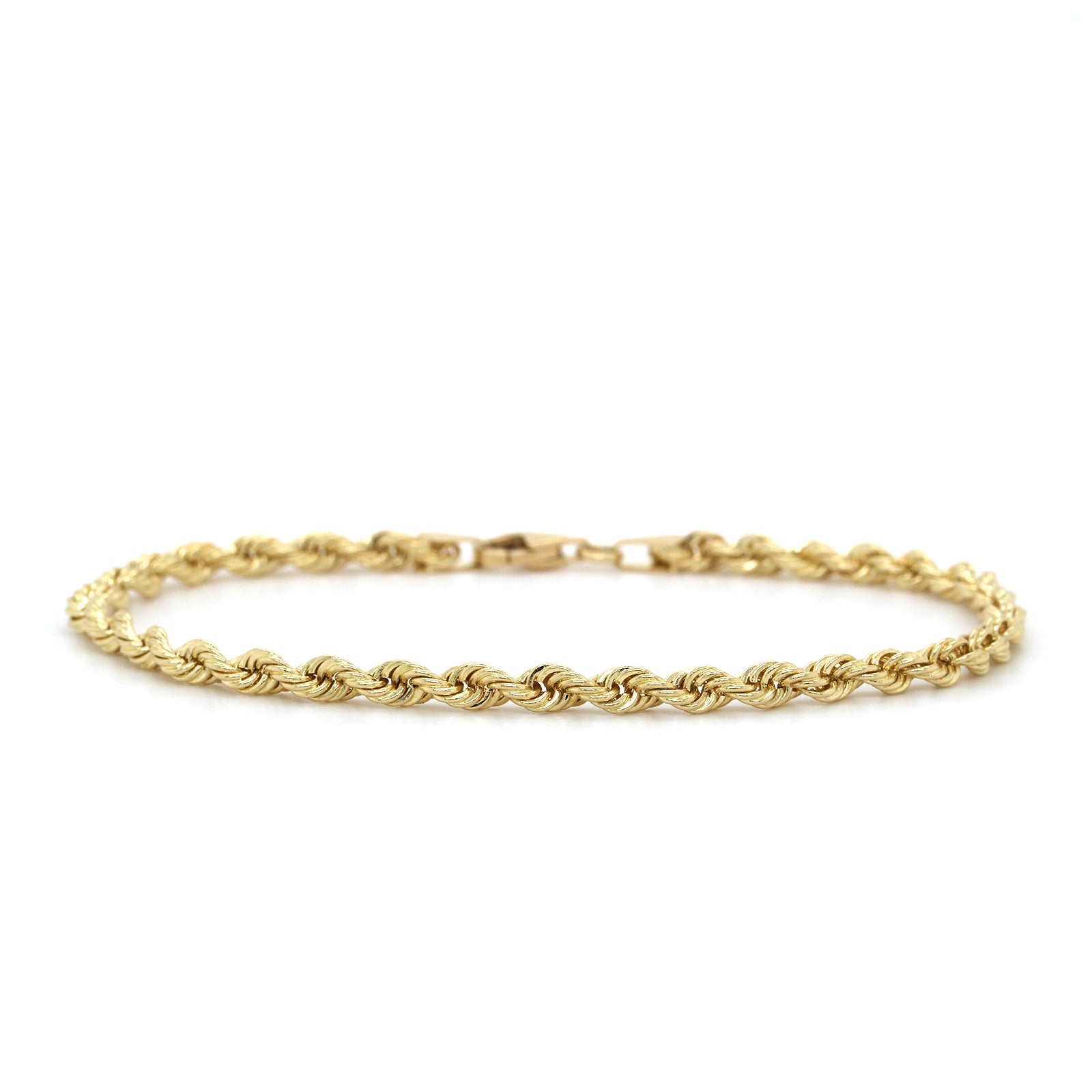 14K Yellow Gold Solid Rope Bracelet