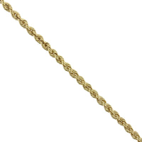 14K Yellow Gold Solid Rope Bracelet