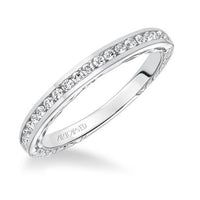 18K White Gold Channel Set Diamond Band