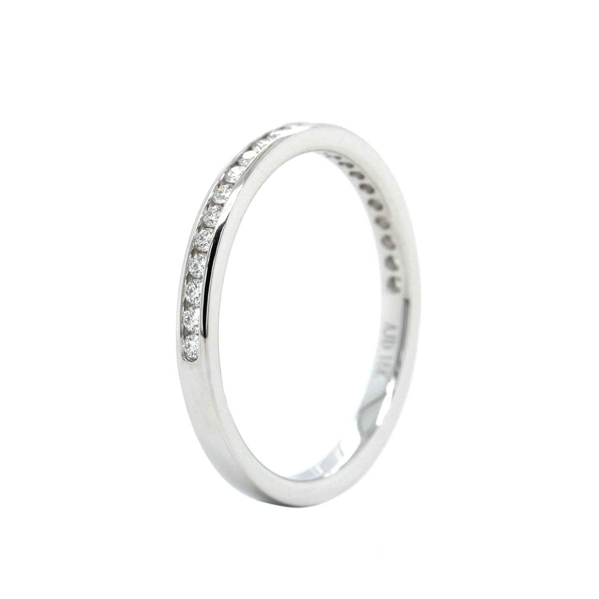 18K White Gold Diamond Channel Set Wedding Ring