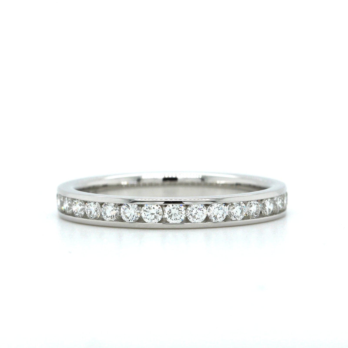 18K White Gold Diamond Channel Set Wedding Ring