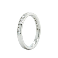 18K White Gold Diamond Channel Set Wedding Ring