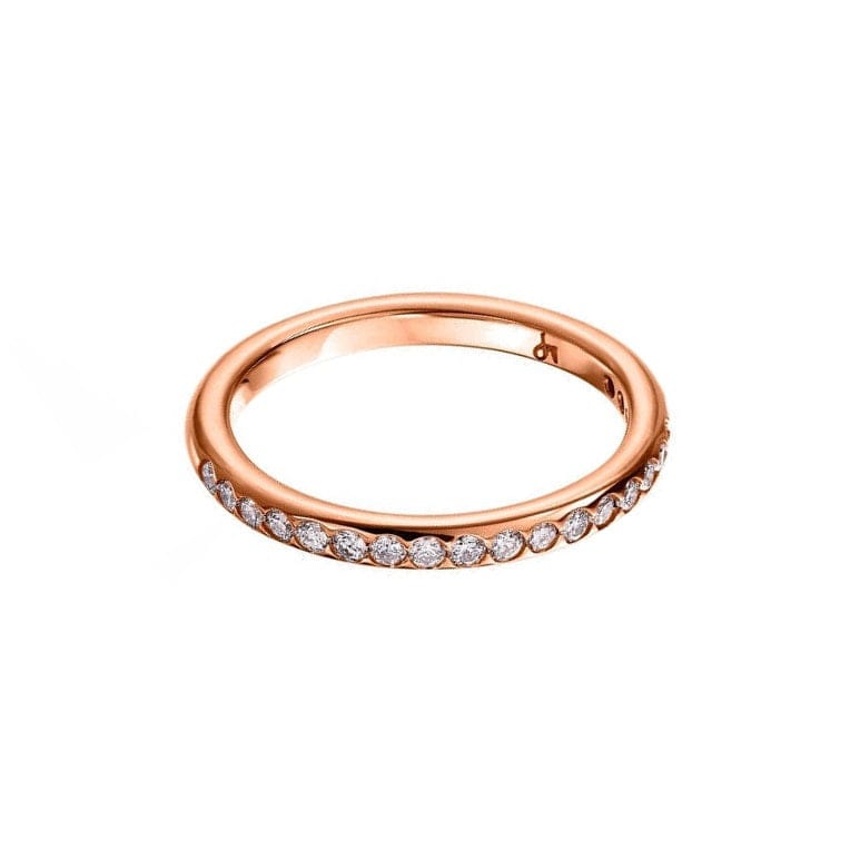 18K Rose Gold Channel Set Diamond Band