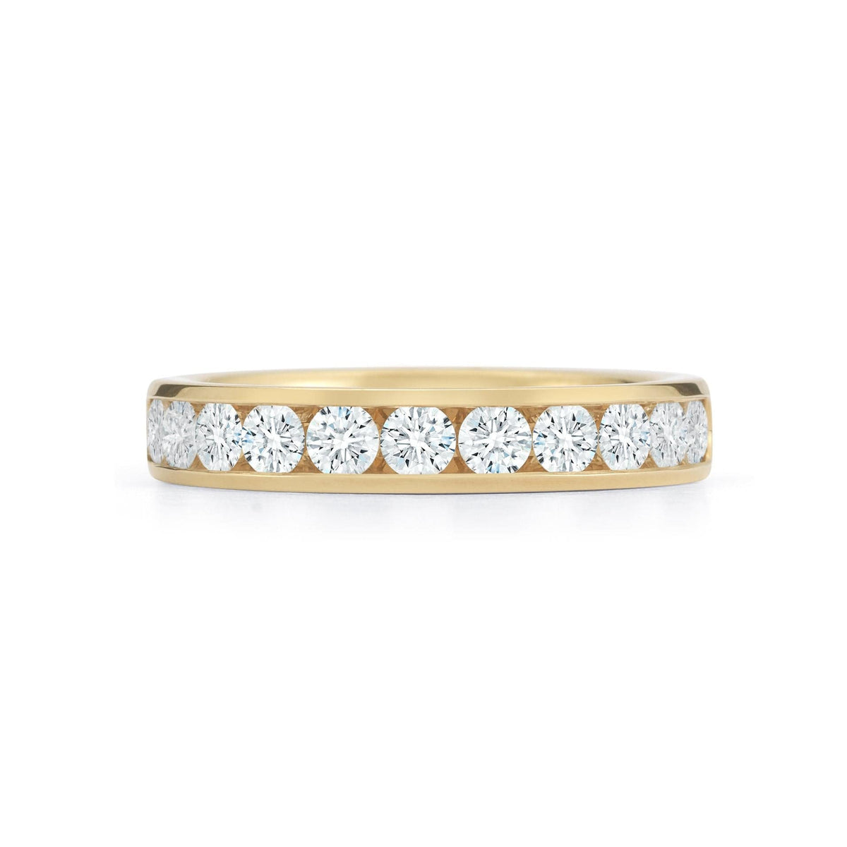 18K Yellow Gold Channel Set Diamond Band
