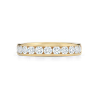 18K Yellow Gold Channel Set Diamond Band