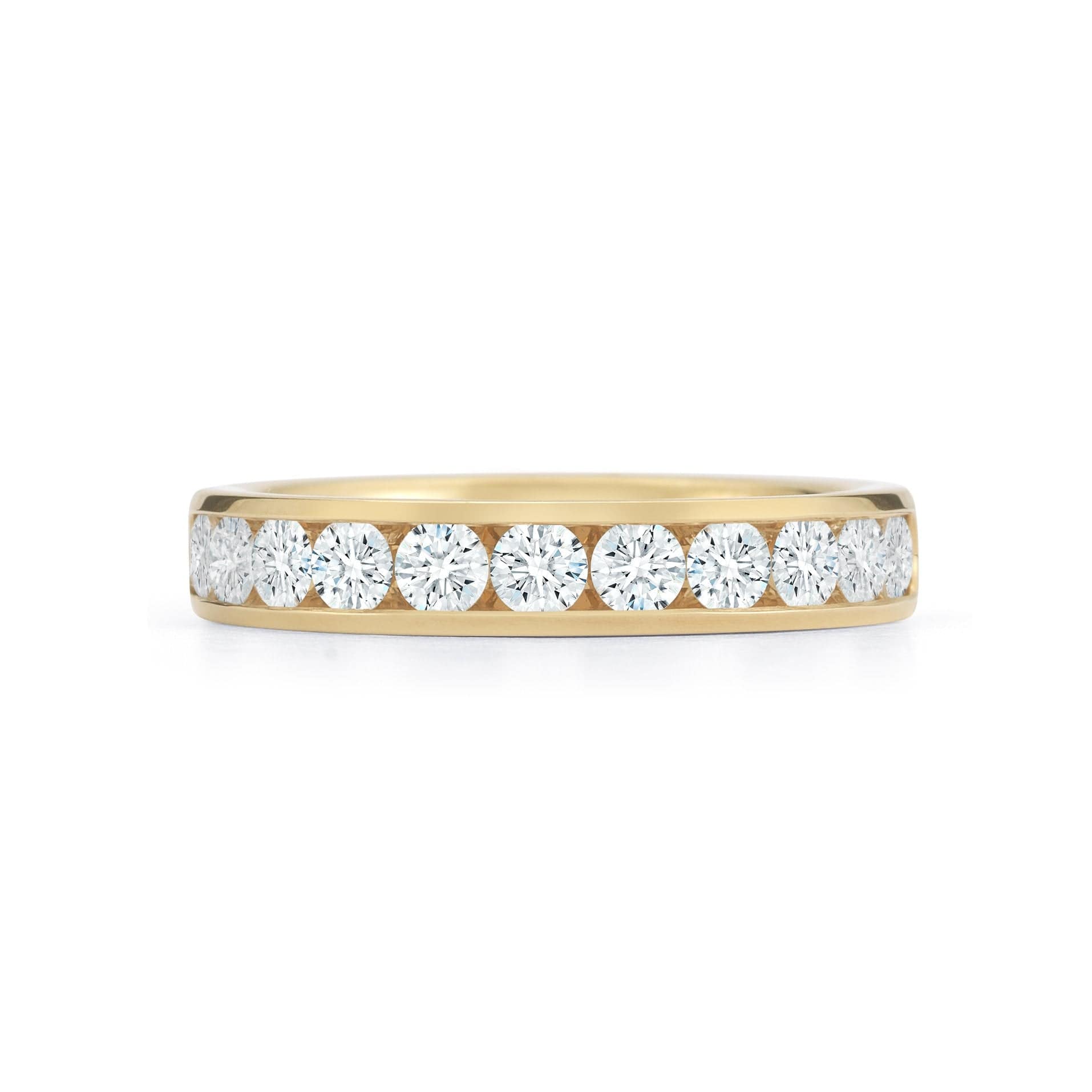 18K Yellow Gold Channel Set Diamond Band