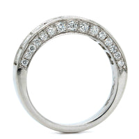 Platinum Channel Set Princess Cut Diamond Band