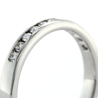 18K White Gold 11 Stone Channel Set Diamond Band