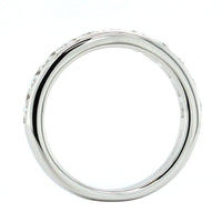 18K White Gold Channel Set 11 Stone Diamond Band