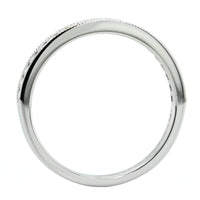 18K White Gold Channel Set Milgrain Diamond Band