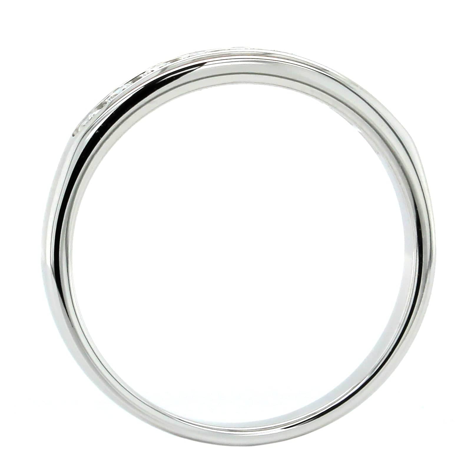 18K White Gold Channel Set 9 Stone Diamond Band