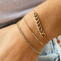 14K Yellow Gold Double Chain Bracelet