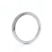 18K White Gold Shared Prong Diamond Band