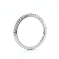 18K White Gold Shared Prong Diamond Band