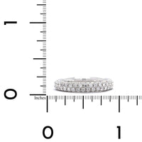 18K White Gold 4 Row Pave Diamond Band