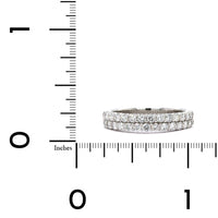 18K White Gold Double Row Diamond Wedding Ring