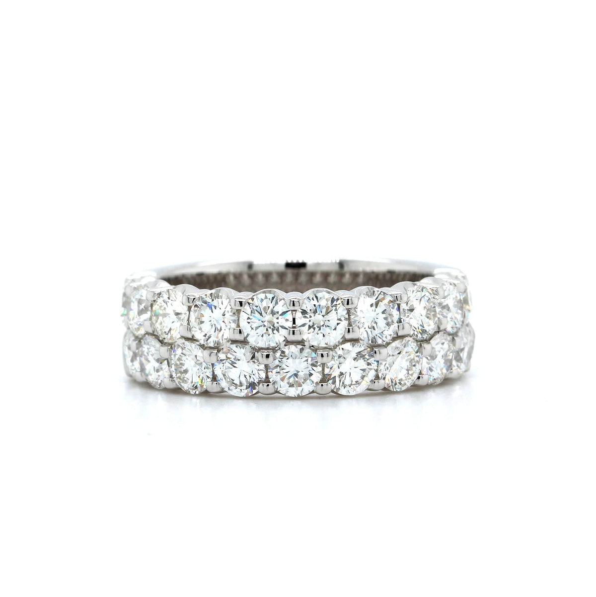 18K White Gold Row Diamond Band – Long's Jewelers
