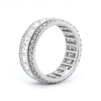 18K White Gold Channel Set Pave Wedding Ring
