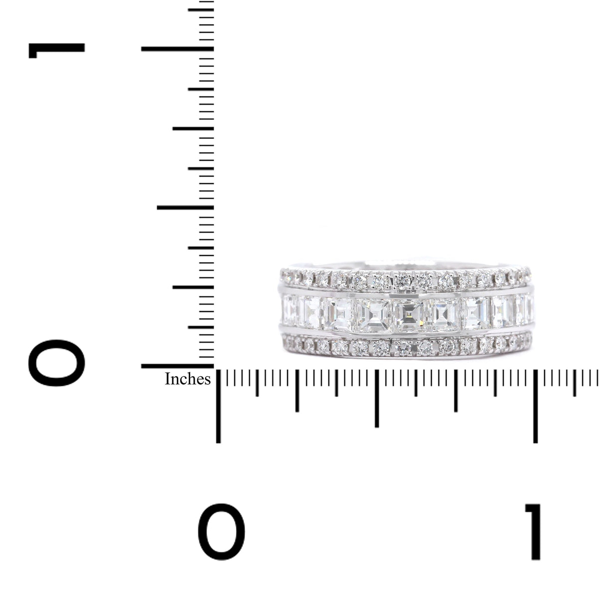 18K White Gold Channel Set Pave Wedding Ring