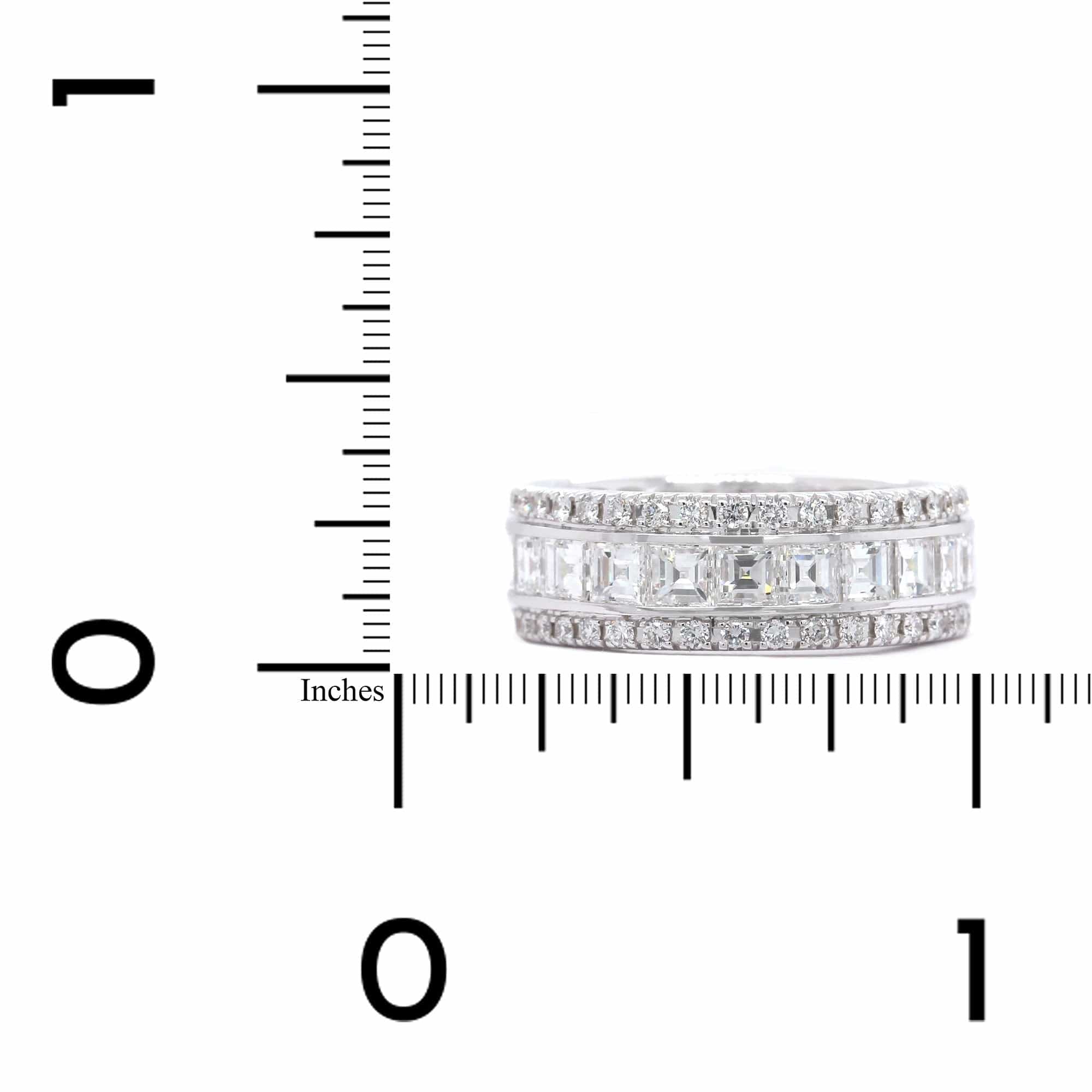 18K White Gold Channel Set Pave Wedding Ring
