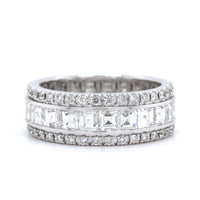 18K White Gold Channel Set Pave Wedding Ring