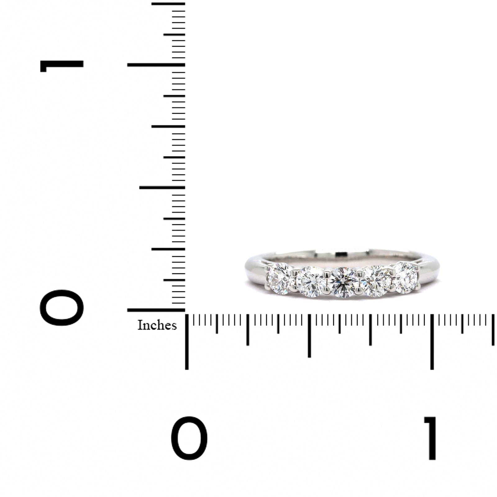 Platinum Five Stone Diamond Wedding Ring