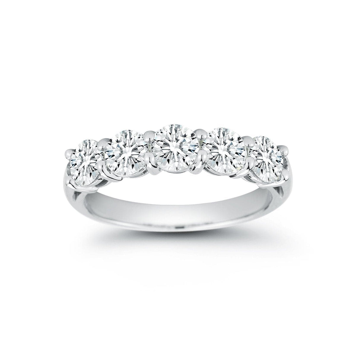 Platinum Five Stone Diamond Wedding Ring