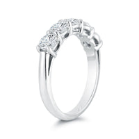 Platinum Five Stone Diamond Wedding Ring