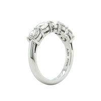 Platinum Five Stone Diamond Wedding Ring