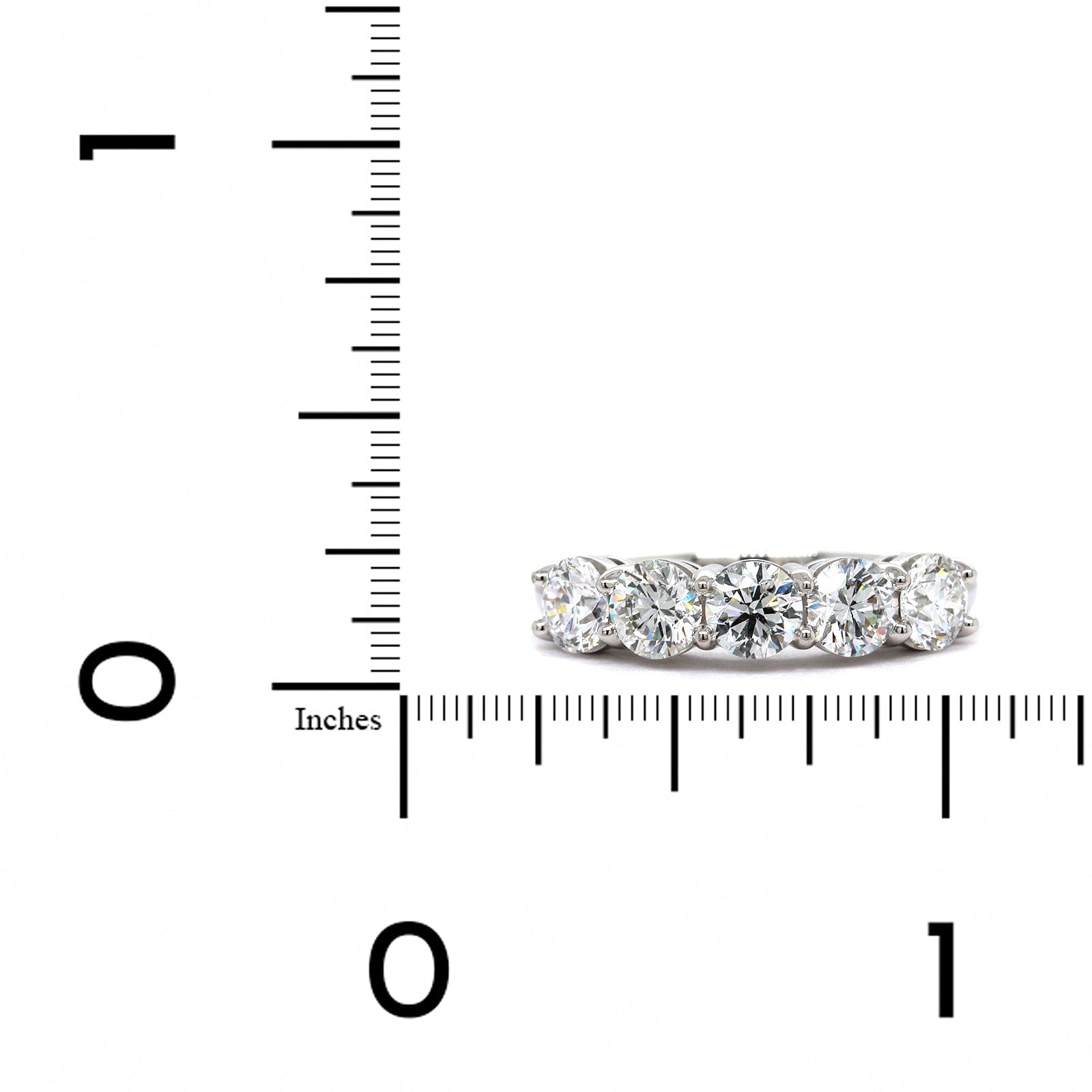 Platinum Five Stone Diamond Wedding Ring
