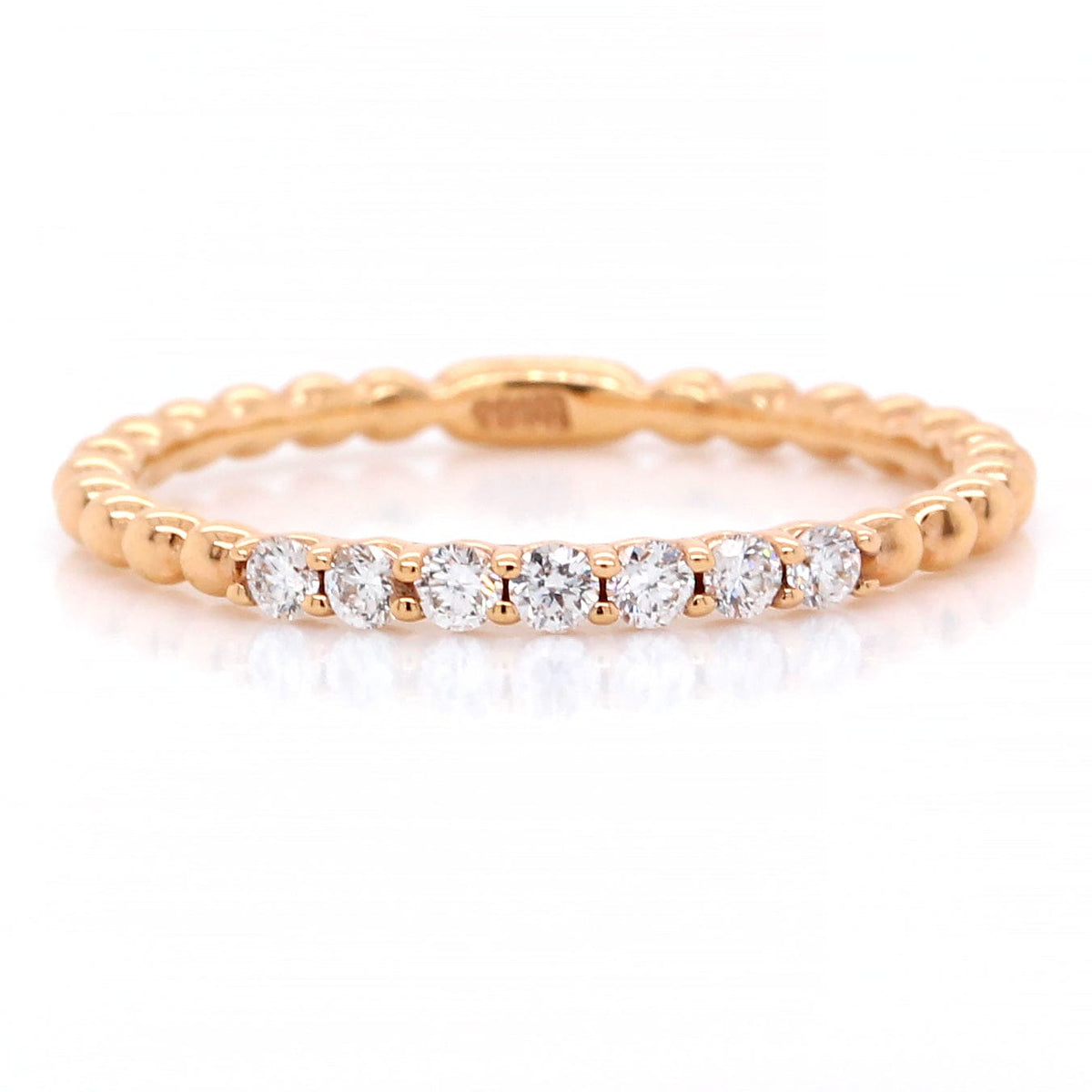 18K Rose Gold Diamond Band