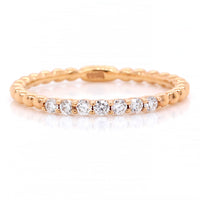 18K Rose Gold Diamond Band