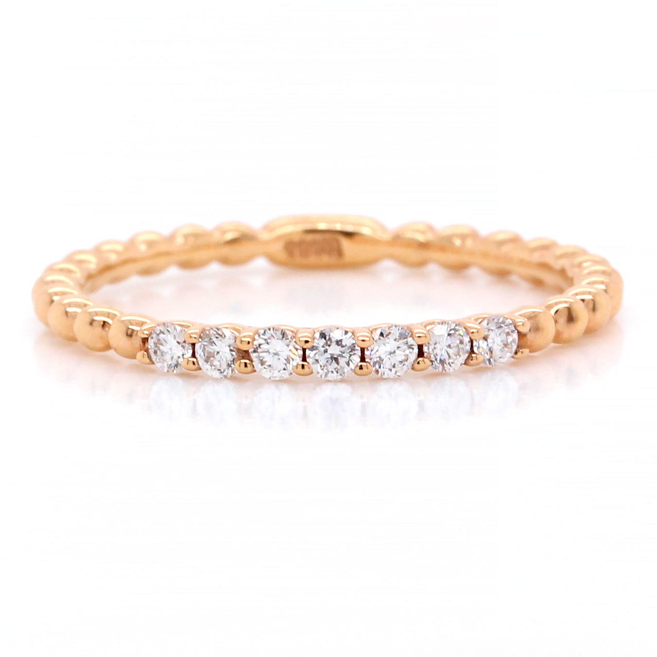 18K Rose Gold Diamond Band