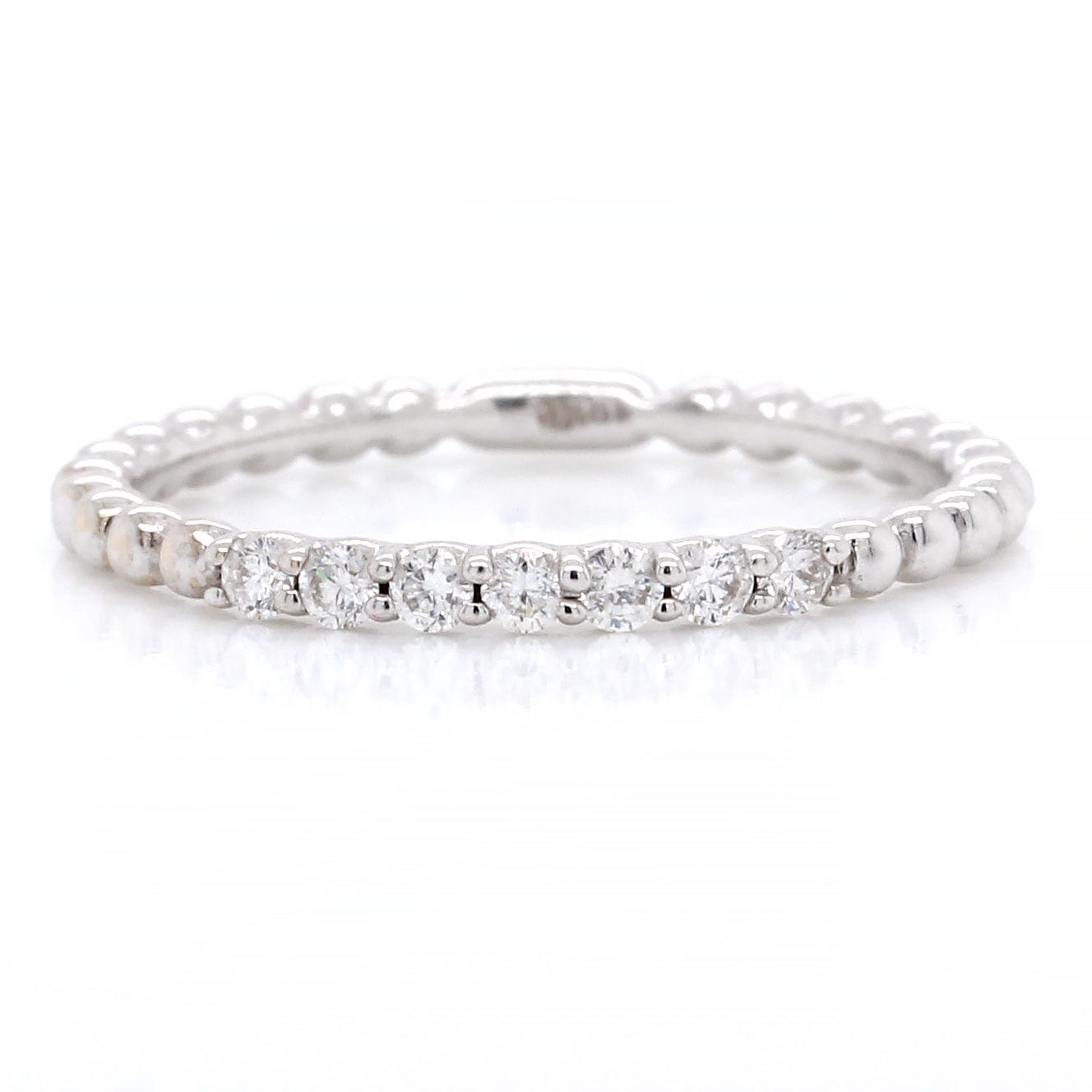 18K White Gold Diamond Band