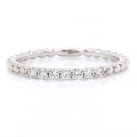 18K White Gold Diamond Band