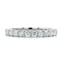 18K White Gold Shared Prong Diamond Band