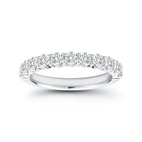 18K White Gold 11 Stone Diamond Wedding Ring