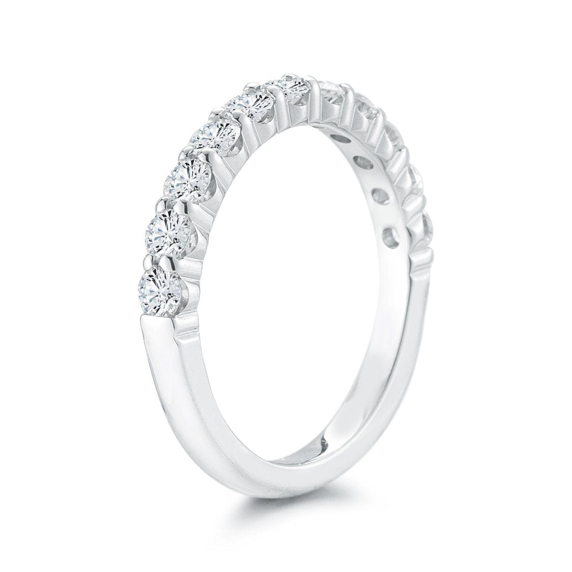 18K White Gold 11 Stone Diamond Wedding Ring