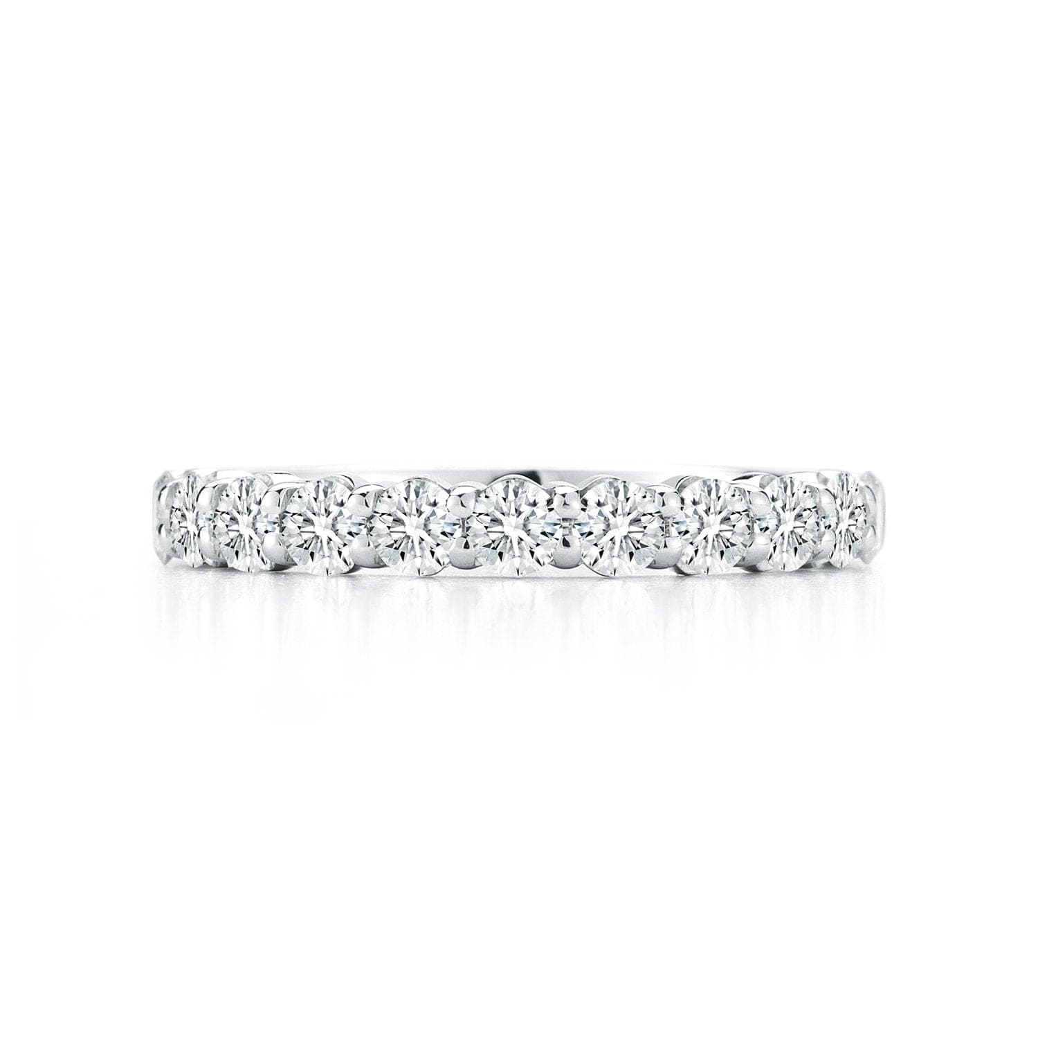 18K White Gold 11 Stone Diamond Wedding Ring