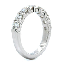 18K White Gold Nine Stone Diamond Wedding Ring