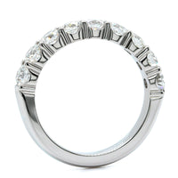 18K White Gold Nine Stone Diamond Wedding Ring