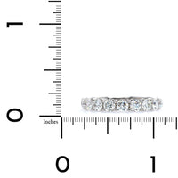 18K White Gold Nine Stone Diamond Wedding Ring