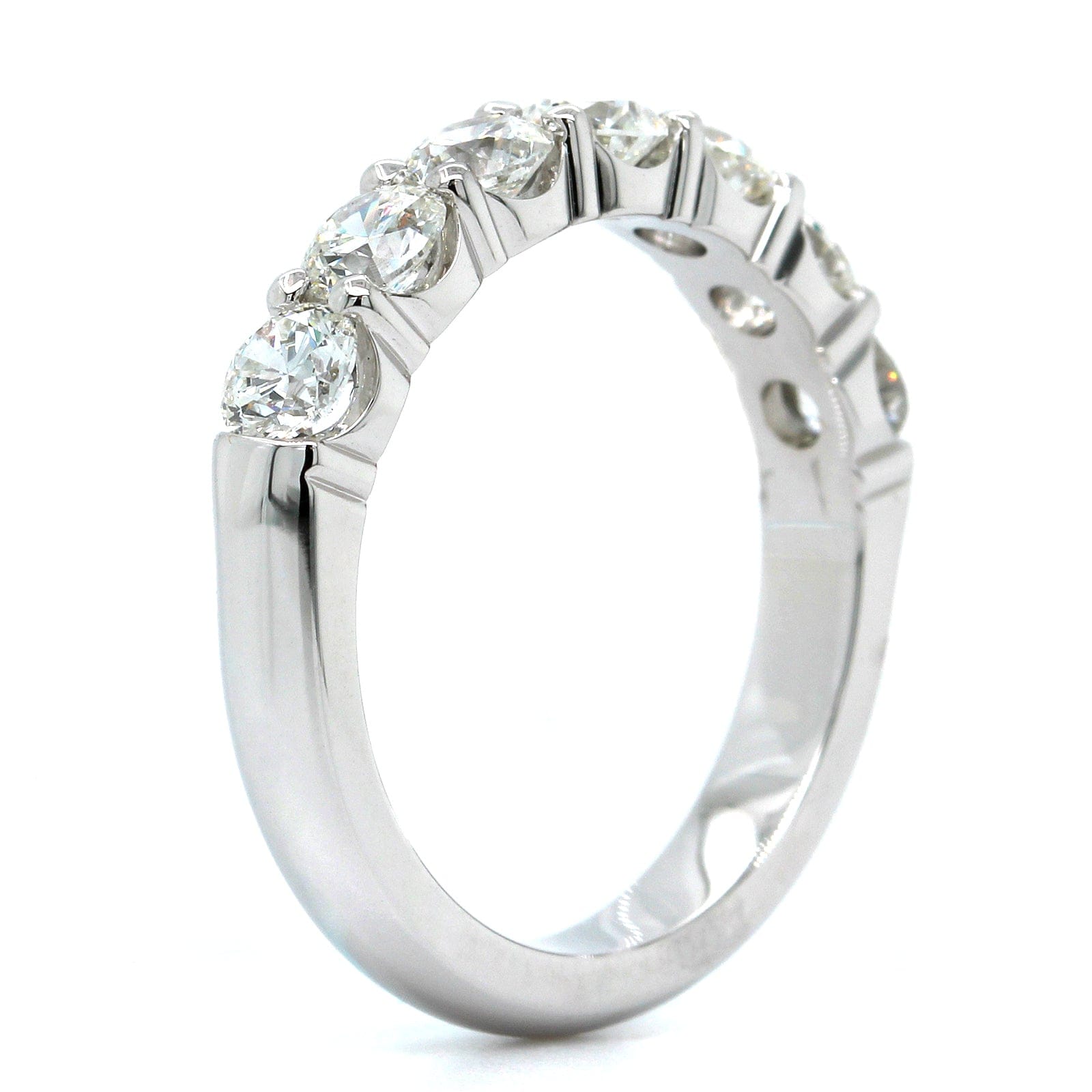 18K White Gold Seven Stone Diamond Wedding Ring