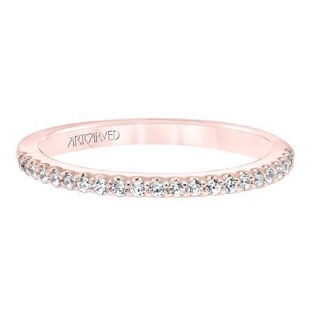 18K Rose Gold Shared Prong Diamond Band