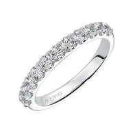18K White Gold Shared Prong Diamond Band