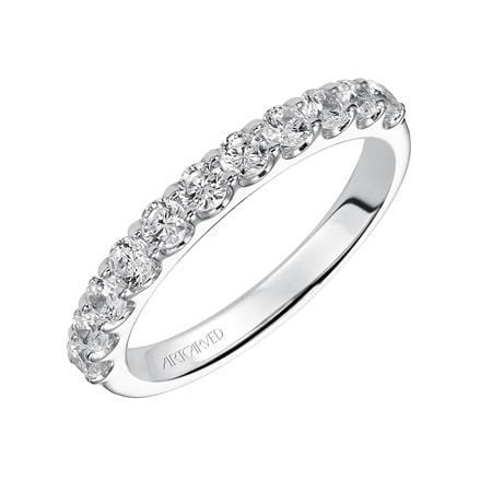 18K White Gold Shared Prong Diamond Band