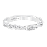 18K White Gold Twist Diamond Band