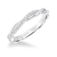 18K White Gold Twist Diamond Band