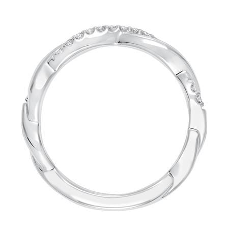 18K White Gold Twist Diamond Band