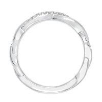 18K White Gold Twist Diamond Band